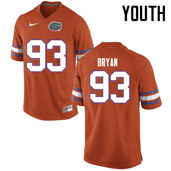 Youth Florida Gators #93 Taven Bryan College Football Jerseys Sale-Orange